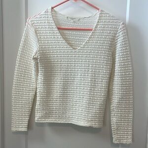 Beautiful cream long sleeve blouse -Size 2